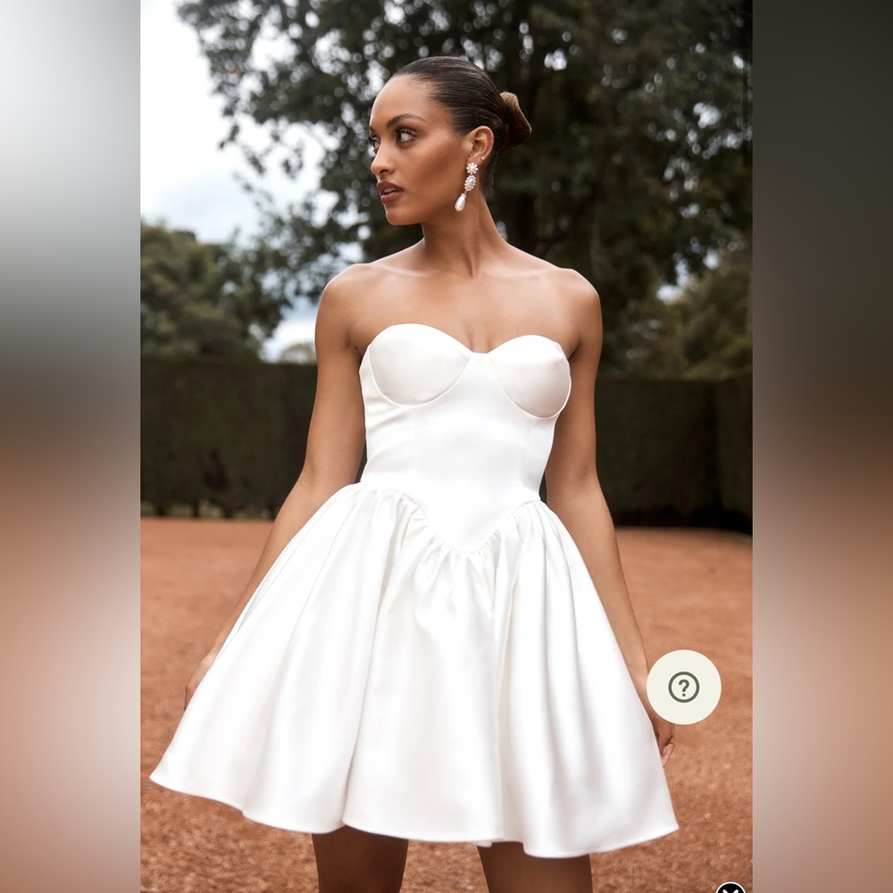 Meshki Hollie Structured Corset Mini Dress - White
